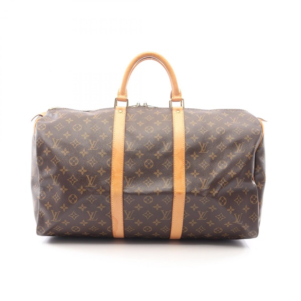LOUIS VUITTON Keepall 50 travel hand bag M41426 Monogram leather Brown Used