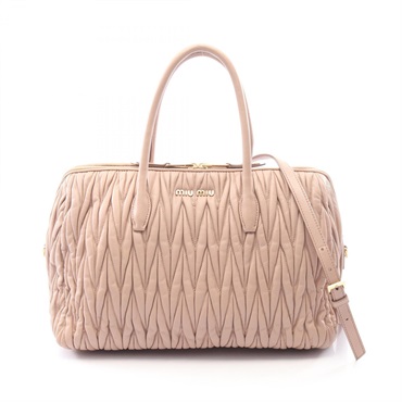 Miu Miu Materasse Shoulder Crossbody Handbag leather Pink Used Women