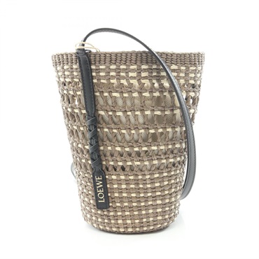 LOEWE Blade Pocket Shoulder crossbody Bag C630IMBX020528 leather Raffia khaki