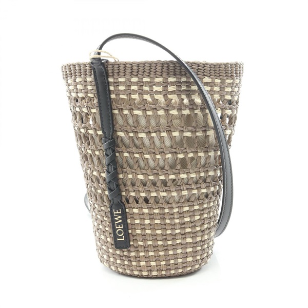 LOEWE Blade Pocket Shoulder crossbody Bag C630IMBX020528 leather Raffia khaki