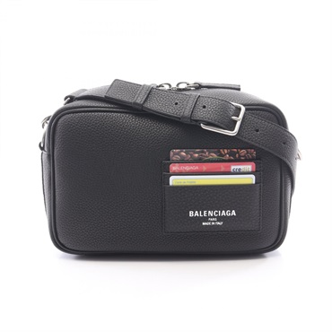 BALENCIAGA CREDIT Camera crossbody Shoulder Bag 8468772ABVZ1000 leather Black