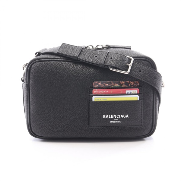 BALENCIAGA CREDIT Camera crossbody Shoulder Bag 8468772ABVZ1000 leather Black
