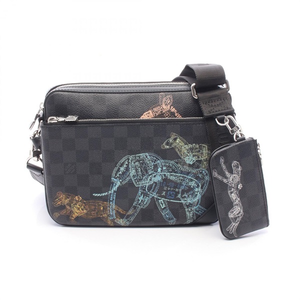LOUIS VUITTON Trio Messenger Animal Print Shoulder Crossbody Bag N58040 canvas