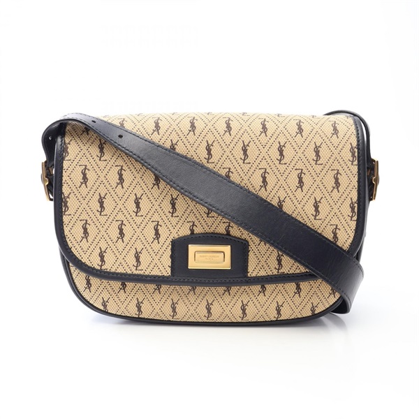 SAINT LAURENT PARIS Monogram Medium Satchel Crossbody Shoulder Bag 585006 canvas