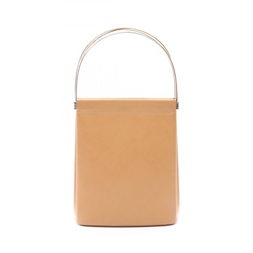 CARTIER Trinity Hand Bag leather Beige Used Women
