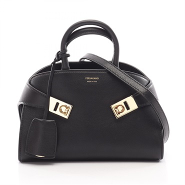 Salvatore Ferragamo HUG XS Shoulder Crossbody Handbag 768853009 leather BK NEW