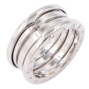 BVLGARI B-zero1 3 Bands Ring 18KWG White Gold Used Women US size #6.5 #54