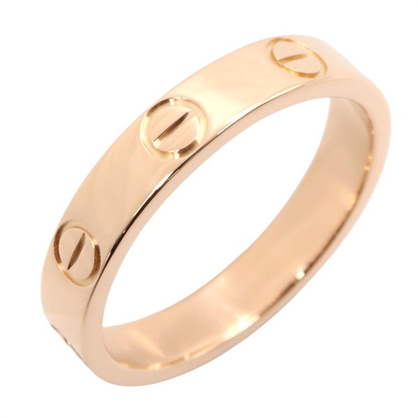CARTIER Mini Love Ring 18KPG Pink Rose Gold Used women US size 5.25 #50