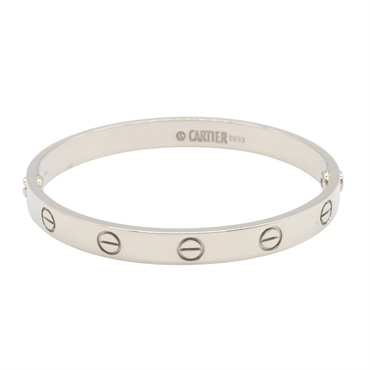 CARTIER Love Bracelet Bangle 18KWG White Gold Used Women #16