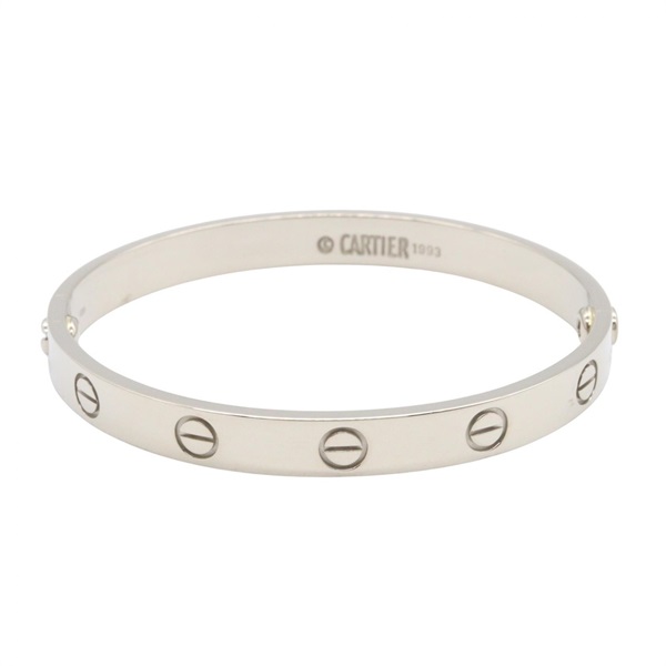 CARTIER Love Bracelet Bangle 18KWG White Gold Used Women #16