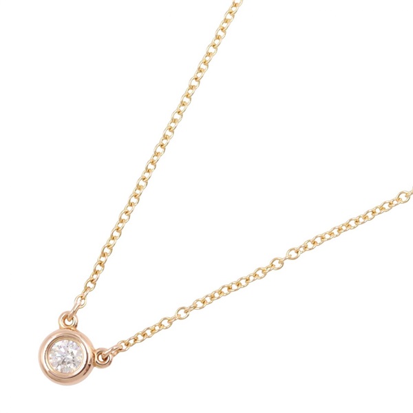 TIFFANY＆CO By the Yard Diamond Necklace 18KPG Pink Rose Gold Used Women