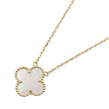 Van Cleef & Arpels Vintage Alhambra Necklace 18KYG Gold Mother of pearl Used