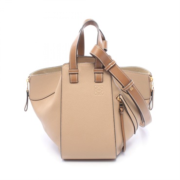 LOEWE HAMMOCK SMALL shoulder Handbag leather Beige Used Women