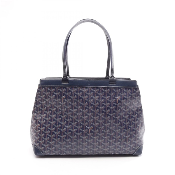 GOYARD BelleChasse Biaude PM Tote Bag canvas leather Navy Multicolor Used Women