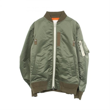 Sacai Military Jacket Zippy SCM-051 Nylon Khaki Used mens size 3