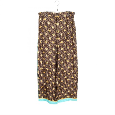 FENDI FRGMT Pokemon Dragonite Zucca Pants #48 FB0748 silk Brown Multicolor Used