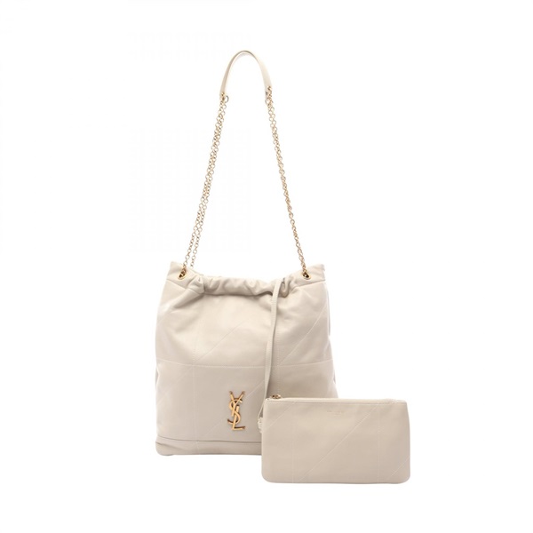 SAINT LAURENT PARIS Jamie Chain Shoulder Handbag 781666 leather Beige Used Women