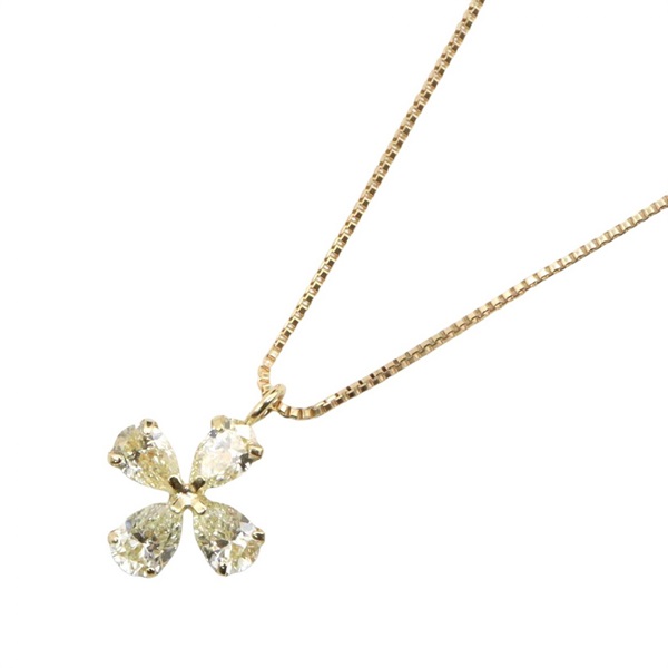 JEWELRY Diamond Necklace Pendant 18KYG Yellow Gold Used women
