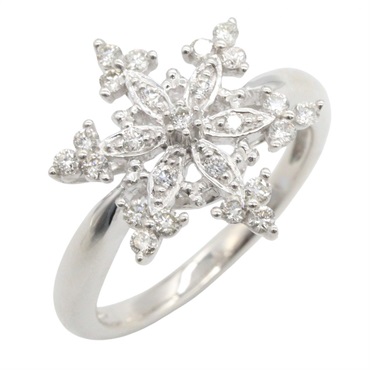 JEWELRY Diamond  Ring 18KWG White Gold Used Women US size 5.75