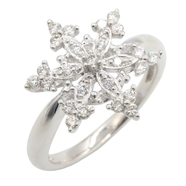 JEWELRY Diamond  Ring 18KWG White Gold Used Women US size 5.75