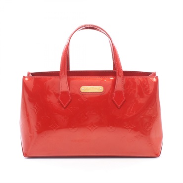 LOUIS VUITTON Wilsher PM Tote Handbag M93642 Vernis leather Pomme D'amour Used