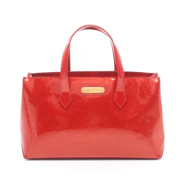 LOUIS VUITTON Wilsher PM Tote Handbag M93642 Vernis leather Pomme D'amour Used