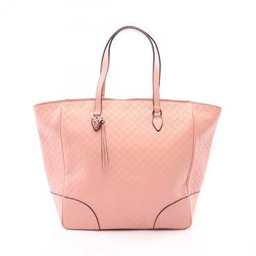 GUCCI BREE Microguccissima Tote hand Bag 449242 leather Pink Used Women