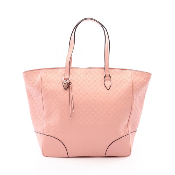 GUCCI BREE Microguccissima Tote hand Bag 449242 leather Pink Used Women