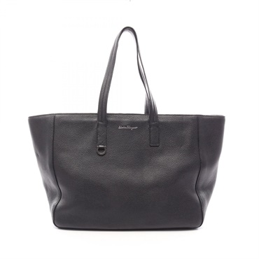 Salvatore Ferragamo Tote Shoulder Handbag leather Black Used mens