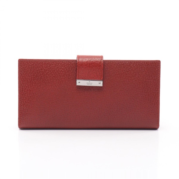 GUCCI ZIP purse Bifold wallet 115093 leather Red Used Women