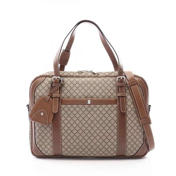 GUCCI Diamante shoulder crossbody bag Briefcase 267898 canvas leather Beige used
