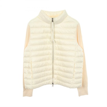 MONCLER Knit Down Jacket 9B50400 Nylon wool White Used Women size XL