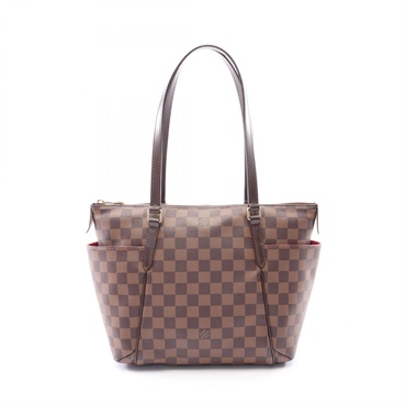 LOUIS VUITTON Totally PM Tote shoulder Bag N41282 Damier leather Ebene Used LV