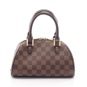 LOUIS VUITTON Ribera Mini Handbag N41436 Damier Ebene canvas leather Brown Used