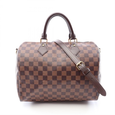 LOUIS VUITTON Speedy Bandoulière 30 Shoulder Handbag N41183 Damier Ebene Used LV