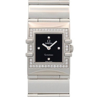 OMEGA Constellation Quadra Diamond Wrist Watch 1528.46 Quartz SS Used Women