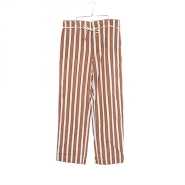 LOUIS VUITTON Chain design stripe Pants RM192M NLJ HHP17W cotton silk Used LV