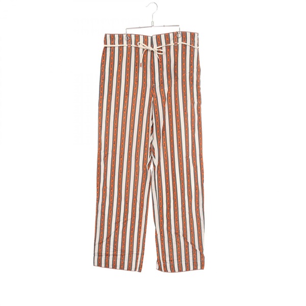 LOUIS VUITTON Chain design stripe Pants RM192M NLJ HHP17W cotton silk Used LV