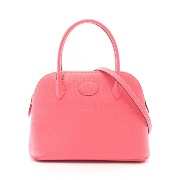 HERMES Bolide 27 Shoulder Handbag 041693CK Epsom leather Roze azalee SHW Used Y