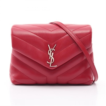SAINT LAURENT PARIS Toy Loulou Shoulder Crossbody Bag 467072 leather Red Used