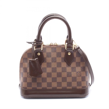 LOUIS VUITTON Alma BB shoulder crossbody Handbag N41221 Damier leather Ebene