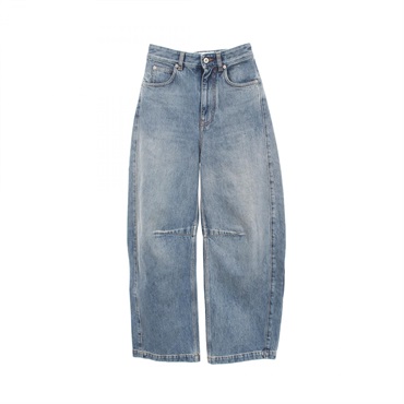 LOEWE Anagram Barrel Jeans Denim Long pants Trousers #32 denim Blue Used Women