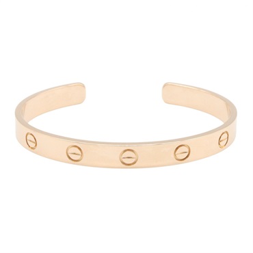 CARTIER Open Love Bracelet Bangle 18KRG Pink Rose Gold Used Women 14cm