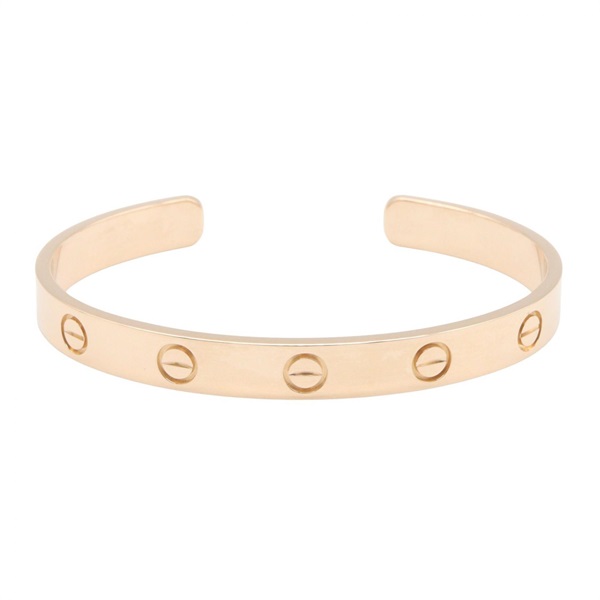 CARTIER Open Love Bracelet Bangle 18KRG Pink Rose Gold Used Women 14cm