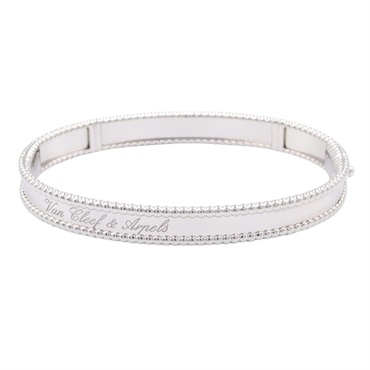 Van Cleef & Arpels Perlée Signature Bracelet L Bangle 18KWG White Gold Women