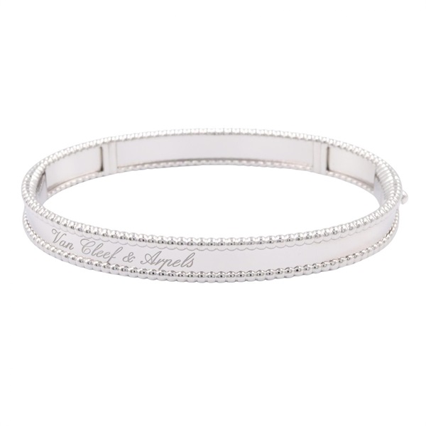 Van Cleef & Arpels Perlée Signature Bracelet L Bangle 18KWG White Gold Women