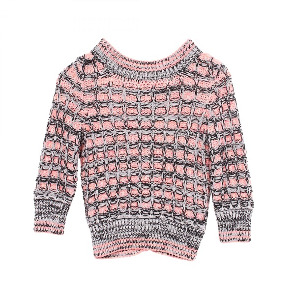 CHANEL COCO Button cardigan #38 P64381K60215 cotton silk Nylon Pink Used Women