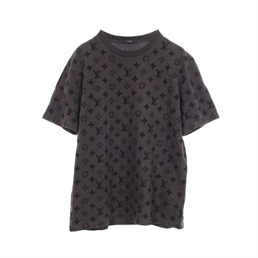LOUIS VUITTON Monogram Hook and Loop T-shirt #XL RM201 JYH HIY74W cotton gray
