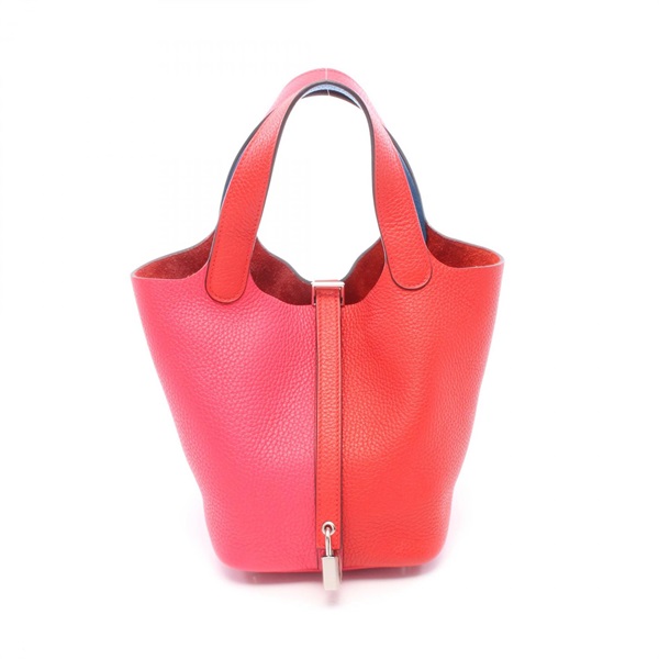 HERMES Picotin Lock Casaque  II PM Tote Handbag Clemence leather Pink Red Blue Z