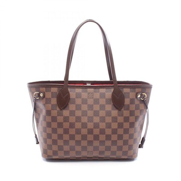LOUIS VUITTON Neverfull PM Shoulder Tote Bag N51109 Damier canvas Ebene Used LV